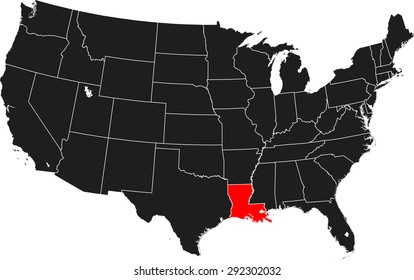 map of Louisiana