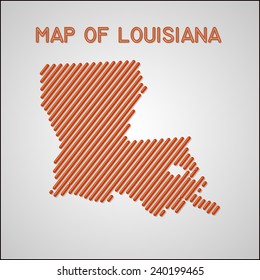 map of Louisiana. Transparency effects used.