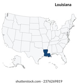 Map of Louisiana. Louisiana map. USA map