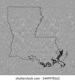 map of Louisiana . vector illustration