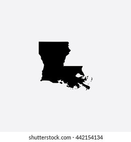 Map of Louisiana Vector Illustration