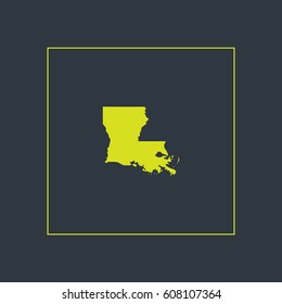 Map of Louisiana Vector Illustration

