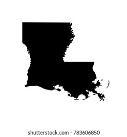 map of Louisiana. vector illustration