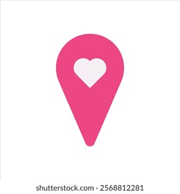 Map love vector design illustration, valentines icon symbols illustration. 