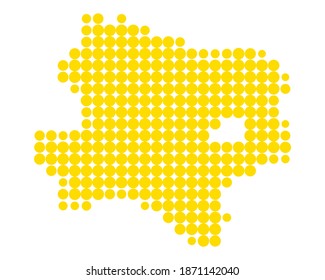 Map of Lower Austria on white