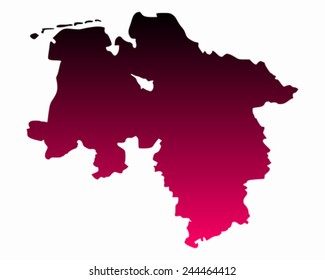 Map of Lower Saxony