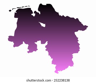 Map of Lower Saxony