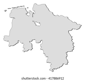 Map of Lower Saxony (Germany)