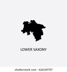 Map of Lower Saxony - Germany Vector Illustration

