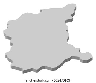 Map - Lubusz (Poland) - 3D-Illustration