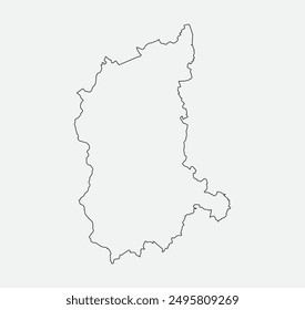 Map of Lubusz - Poland outline silhouette graphic element Illustration template design
