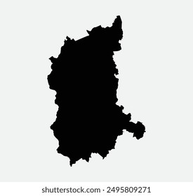 Map of Lubusz - Poland outline silhouette graphic element Illustration template design
