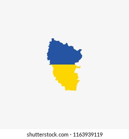 Map of Luhansk - Ukraine Vector Illustration
