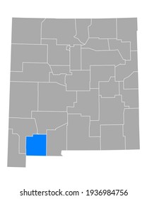 Karte von Luna in New Mexico auf Weiß