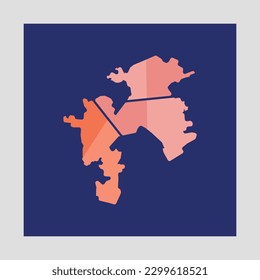Map of lutsk city creative logo