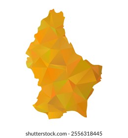 Map of Luxembourg - Gold Polygonal Design For Your. Vector illustration eps 10.