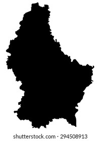Map of Luxembourg isolated on white background