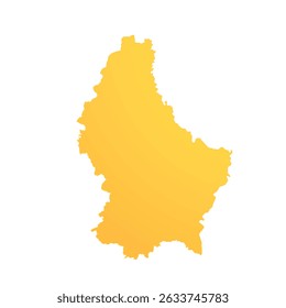 Map of Luxembourg, sign silhouette. World Map Globe. Vector Illustration isolated on white background. Europe continent.