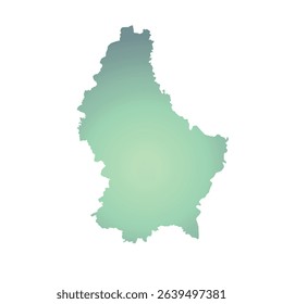 Map of Luxembourg, sign silhouette. World Map Globe. Vector Illustration isolated on white background. Europe continent.