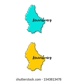  Map of Luxembourg Vector Design Template.