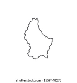map of Luxembourg. Vector illustration