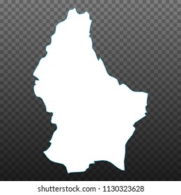 Map of Luxembourg. Vector illustration on transparent background. Items are placed on separate layers and editable. Vector illustration eps 10.