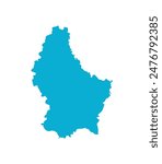 Map of Luxembourg. Vector Luxembourg Map on white background.
