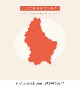 Map of Luxembourg,Luxembourg Map vector