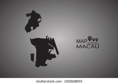 map of Macau. Vector illustration eps 10.