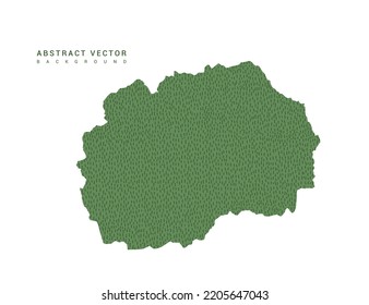 Map of Macedonia green simple outline. Stylized minimal line design vector.