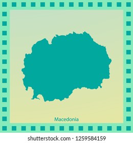 map of Macedonia - Vector