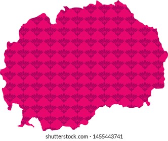 map of Macedonia. vector illustration