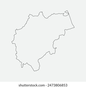 Map of Macerata - Marche - Italy outline silhouette graphic element Illustration template design

