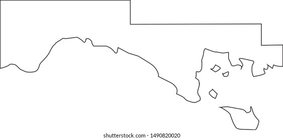 map of Mackinac County in state of Michigan