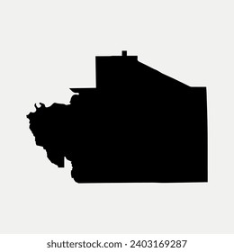 Map of Macon County - Alabama - United States outline silhouette graphic element Illustration template design
