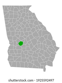 Mapa de Macon en Georgia en blanco