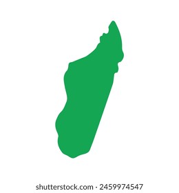 mapa de Madagascar icono de color. Ilustración Vector gráfico del mapa de Madagascar.