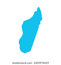 mapa del icono de Madagascar. Ilustración Vector gráfico del mapa de Madagascar.