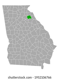 Map of Madison in Georgia on white