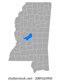 Map of Madison in Mississippi on white
