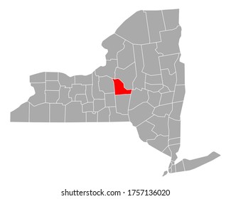 Mapa de Madison en Nueva York en blanco