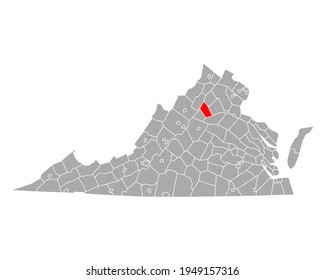 Mapa de Madison en Virginia en blanco