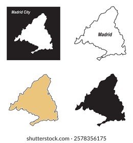Map of Madrid, Spain vector illustration design