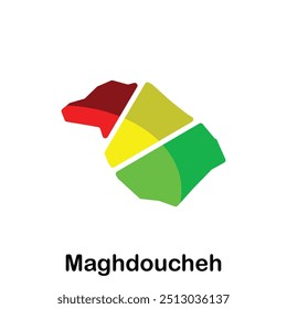 mapa de Maghdoucheh diseño moderno, Alta Ilustración vectorial detallada país del Líbano, conveniente para su diseño, marca, y etc