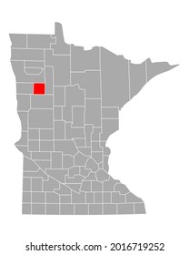 Mapa de Mahnomen en Minnesota en blanco