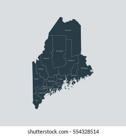 map of Maine