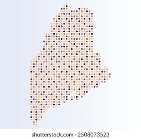 Mapa de Maine desde los puntos