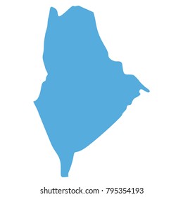 Map of Maine State on a white background, Vector illustration