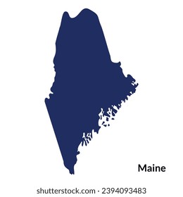 Mapa del estado de Maine en EEUU. mapa de EE.UU.