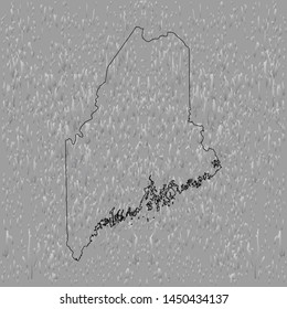 map of Maine. vector illustration